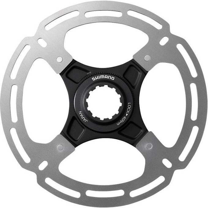 Тормозной диск SHIMANO RT500, 140мм, C.LOCK, внутренние шлицы, стопорные кольца ISMRT500SS